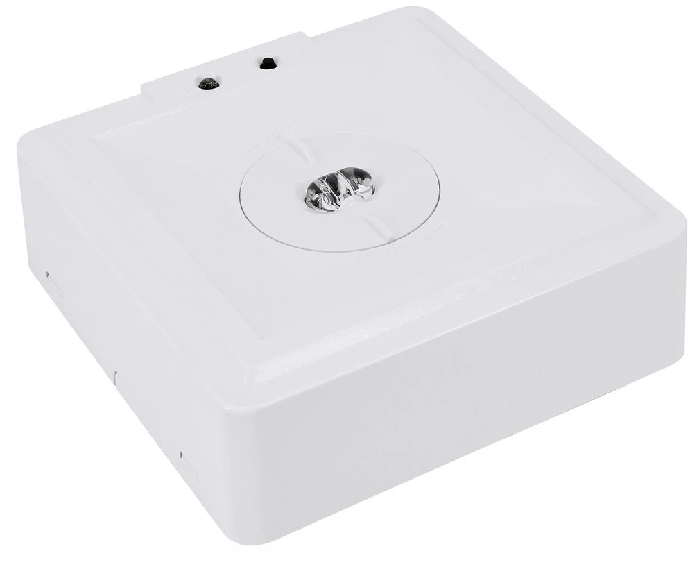 Bemko 3W LED paviršinis avarinis šviestuvas SKALER, baltas, 6000K, IP40, 3h veikimas autonominiu režimu, 145°/55°