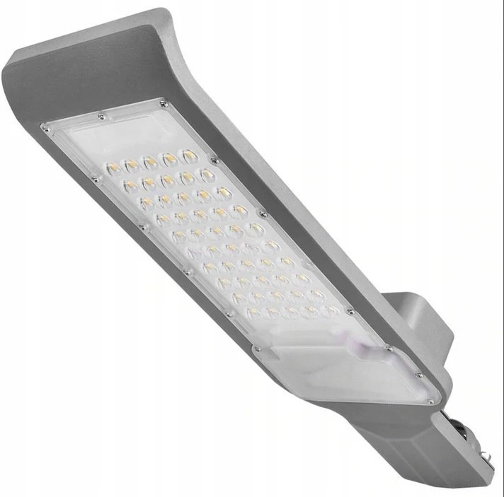 Bemko 150W LED gatvės šviestuvas JAZMIN, šviesiai pilkas, 4000K, IP65, 140°x70°, su šviesos jutikliu