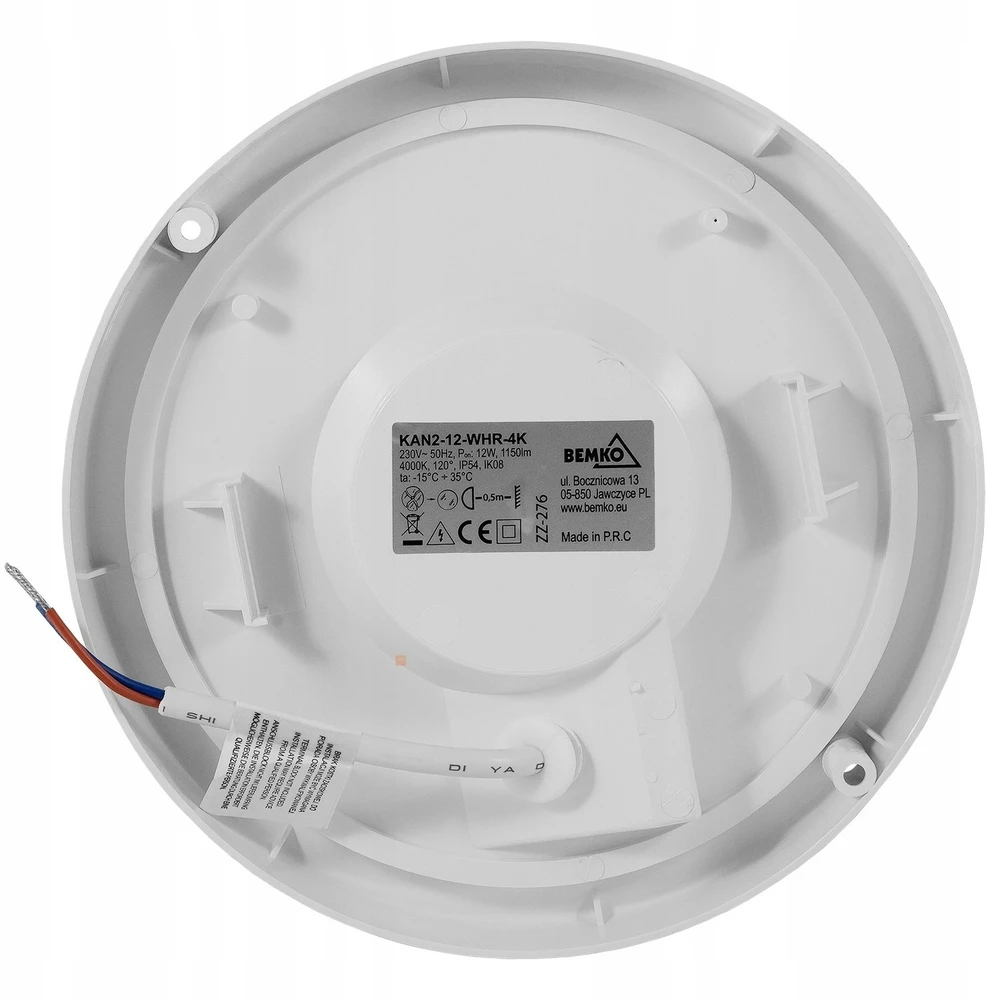 Lubinis šviestuvas Bemko 18W LED plafonas KANLO, baltas, 4000K, IP54