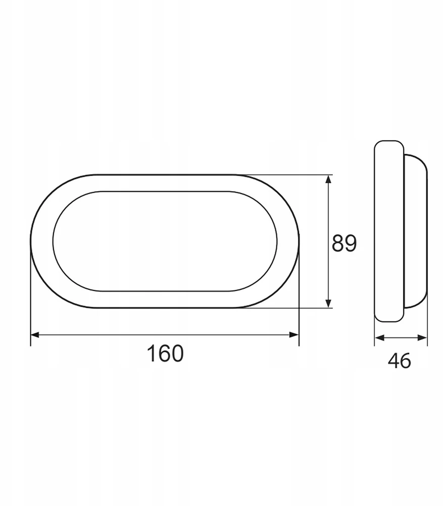 Lubinis šviestuvas Bemko 8W LED plafonas KANLO, juodas, 4000K, IP54, 120°