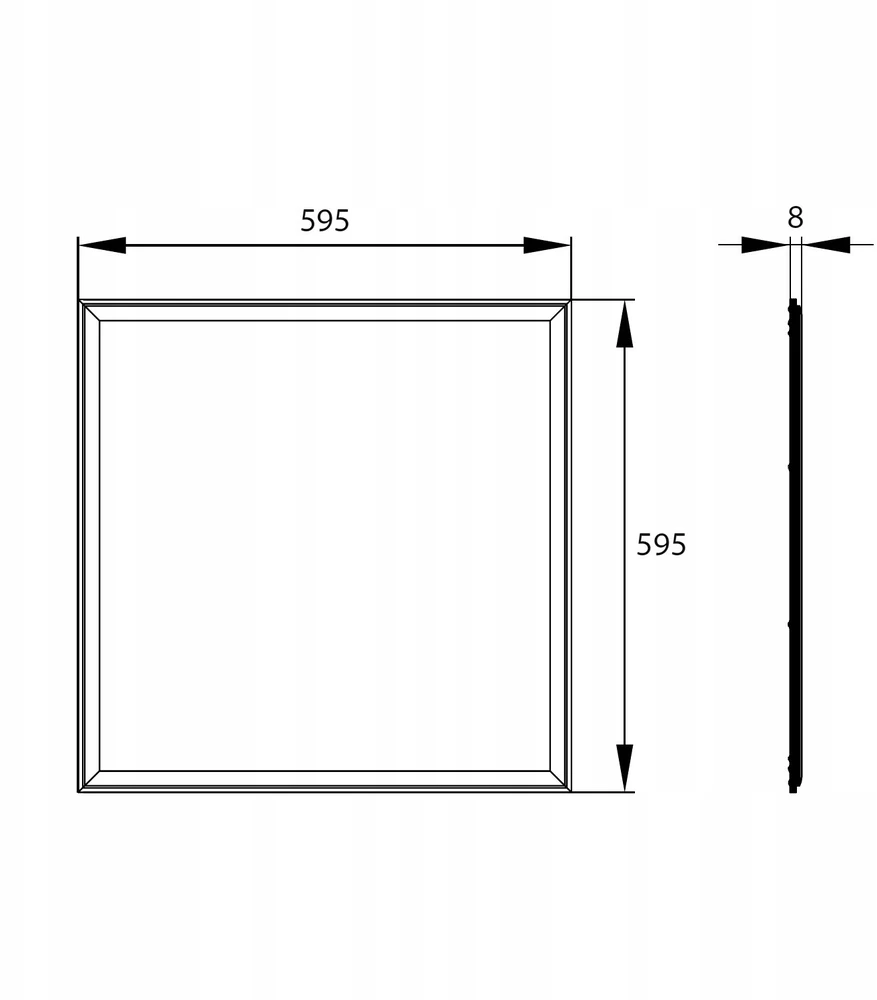 Bemko 40W LED panelė MIDAL, balta, 4000K, IP20, 120°, 60x60cm