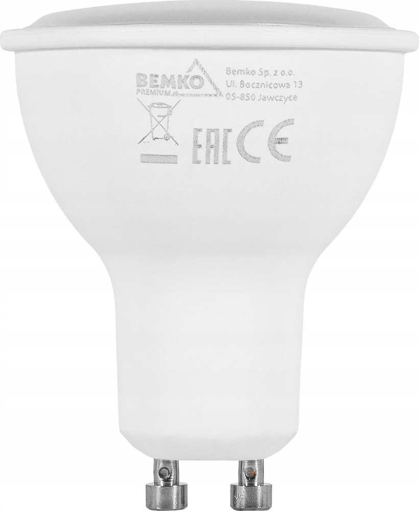 Bemko 5W LED lemputė, GU10, 3000K, 120°