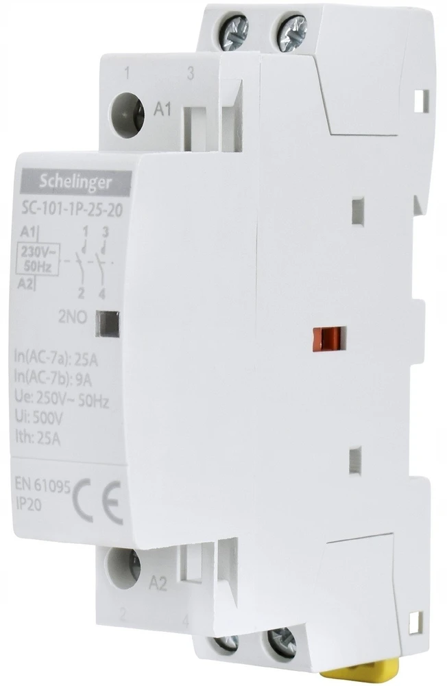 Bemko Modulinis kontaktorius SC101 1P 25A TIPAS 20 (2NO + 0NC) SCHELINGER