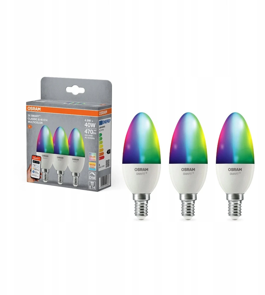 Ledvance Išmanioji LED lempa SMART WIFI, B38, 5W, E14, 470lm,RGBX3VNT