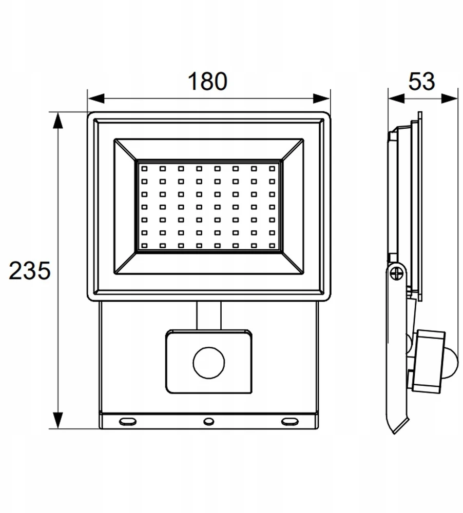 Kafler LED SMD prožektorius KASTEL 50W 4000K 4280LM IP65 juodas piro