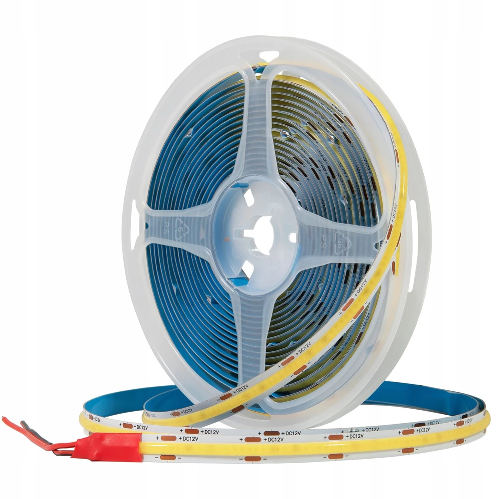 Bemko 12W/m LED COB juosta PREMIUM, 12V, 6500K, 5m ritė