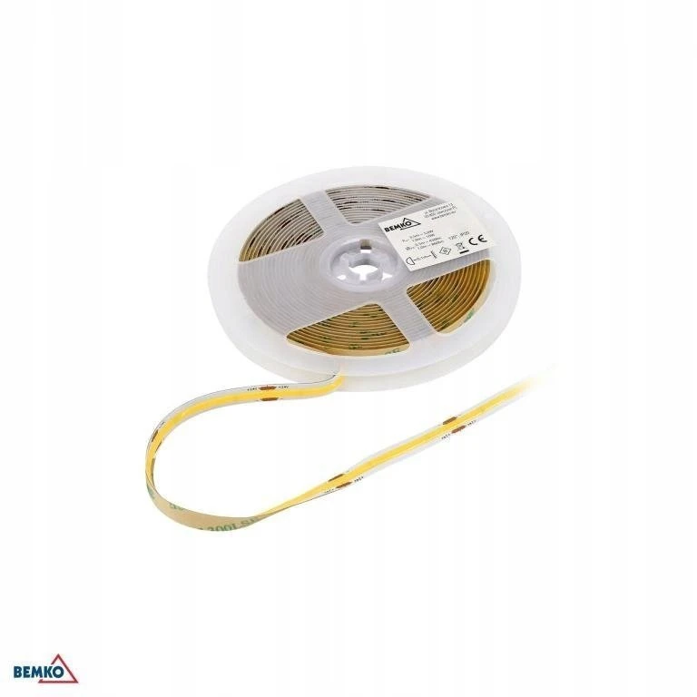 Bemko 14W/m COB LED juosta PREMIUM, 24V, 480LED/m, 4000K, IP20, 5m ritė