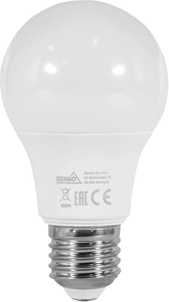 Bemko 9,5W LED lemputė, E27, 6500K, 220°