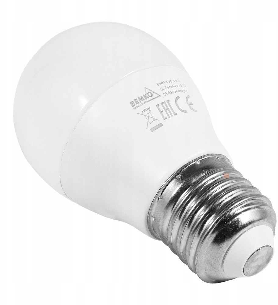 Bemko 7,5W LED lemputė, E27, 6500K, 200°