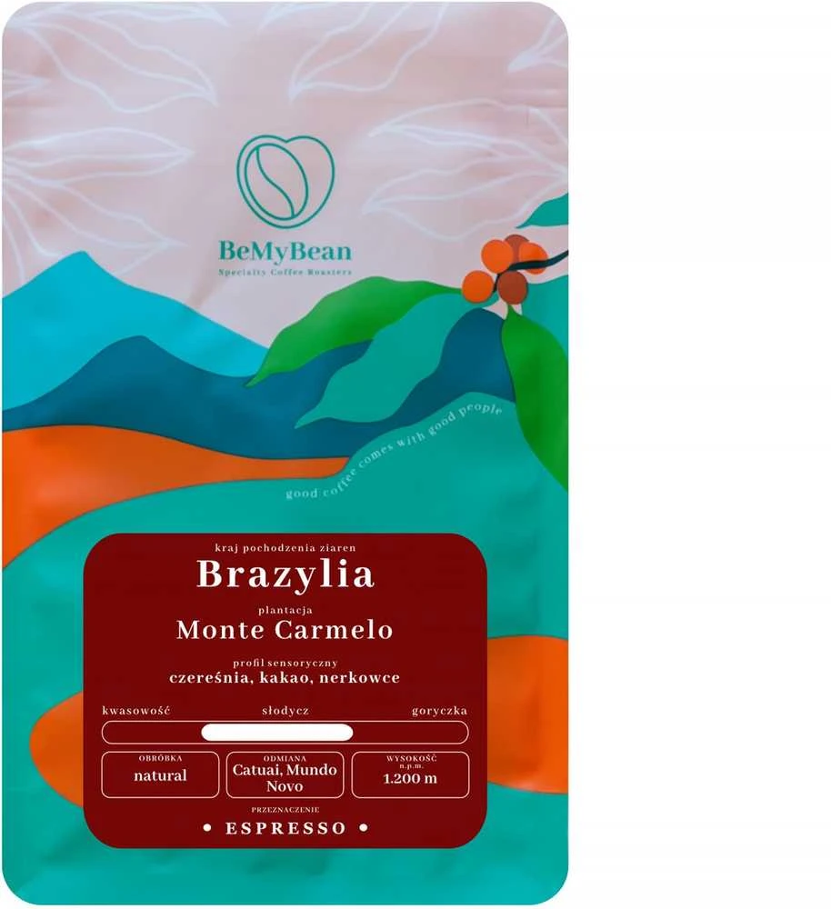 Kavos pupelės BeMyBean - kawa ziarnista Brazylia Monte Carmelo Espresso 250 g