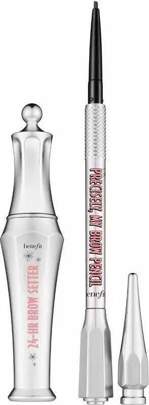 Benefit 2 Brow Bigshots Duo Set antakių priežiūros rinkinys (Precisely, My Brow pieštukas 4 Warm Deep Brown 0,08 g + 24H Brow Setter antakių gelis, 7 ml)