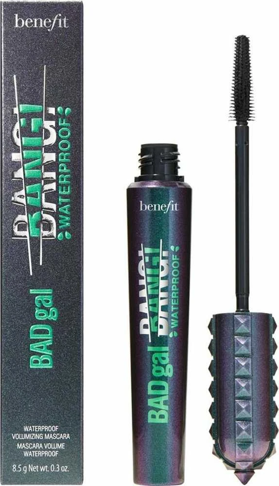 Benefit Bad Gal BANG! Atsparus vandeniui Volumizing Blakstienų tušas vandeniui atsparus tankinamasis blakstienų tušas, atspalvis: Intense Pitch Juodas, 8,5 g