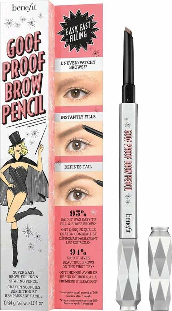 Benefit Goof Proof Brow Pieštukas antakių pieštukas, atspalvis: 2.5 Neutral Skirtas šviesiems plaukams, 0.34 g