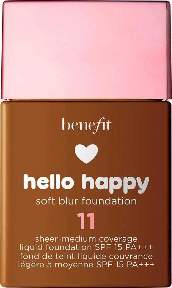 „Benefit Hello Happy Soft Blur Matte Finish“ skystas makiažo pagrindas „11 Dark Neutral SPF 15“, 30 ml