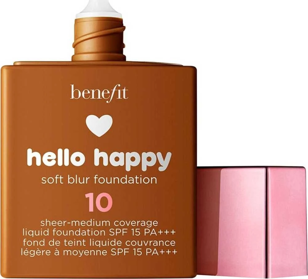 „Benefit Hello Happy Soft Blur Matte Finish“ skystas makiažo pagrindas „Deep Warm SPF 15“, 30 ml
