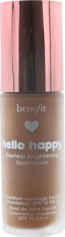 „Benefit Hello Happy“ skaistinamasis skystas makiažo pagrindas „11 Dark Neutral SPF 15“, 30 ml