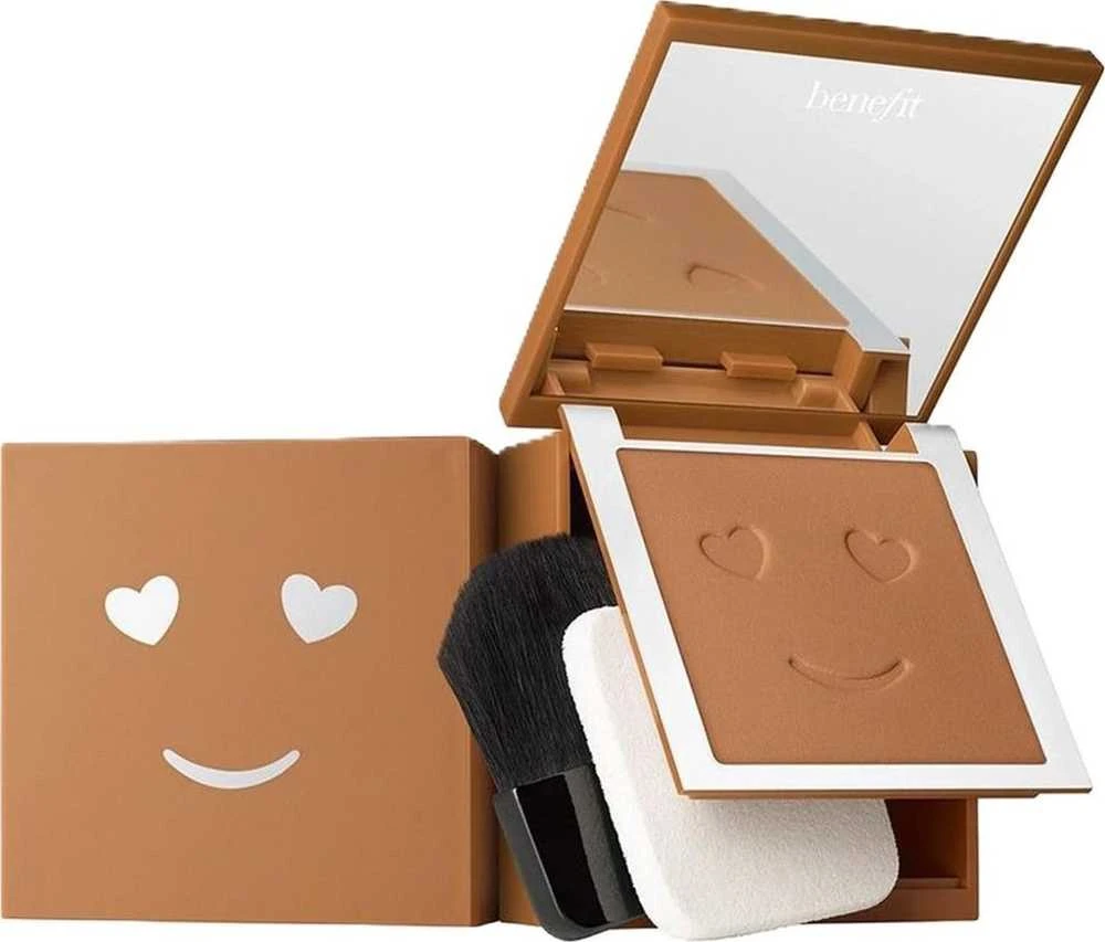 „Benefit Hello Happy Velvet Matte Finish“ kompaktiškas makiažo pagrindas, 11 Dark Neutral, 7 g