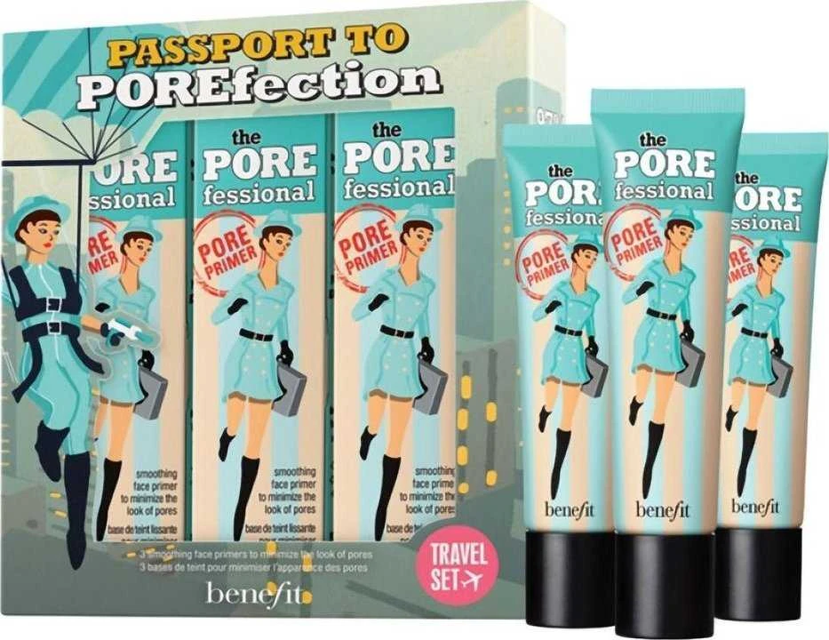 Benefit Passport To Porefection Travel Set makiažo bazė, 3 x 22 ml