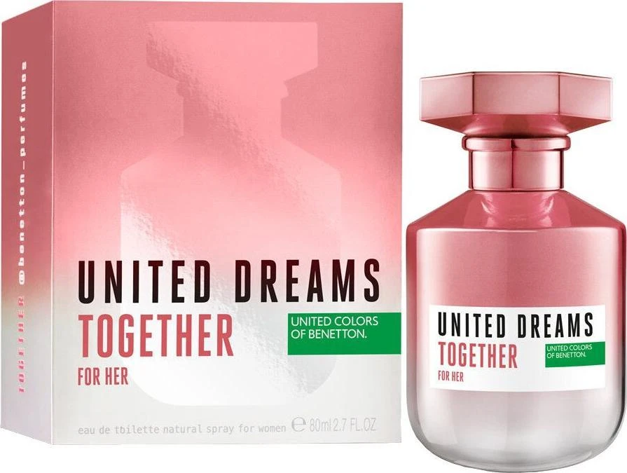 Benetton United Dreams Together For Her EDT tualetinis vanduo moterims, 80 ml