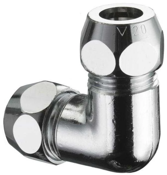 BENKISER Alkūnė, 3/8"x3/8" vidinis ir išorinis sriegiai, su veržle