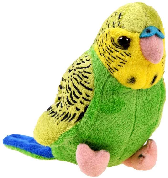 Beppe Pliušinis žaislas - žalia banguotoji papūgėlė, 13 cm