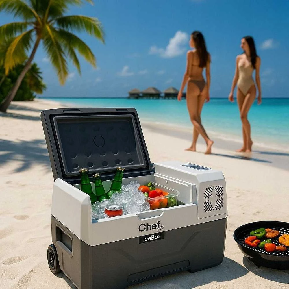 Berdsen ChefOne IceBox CX30 atidarytas su gėrimais