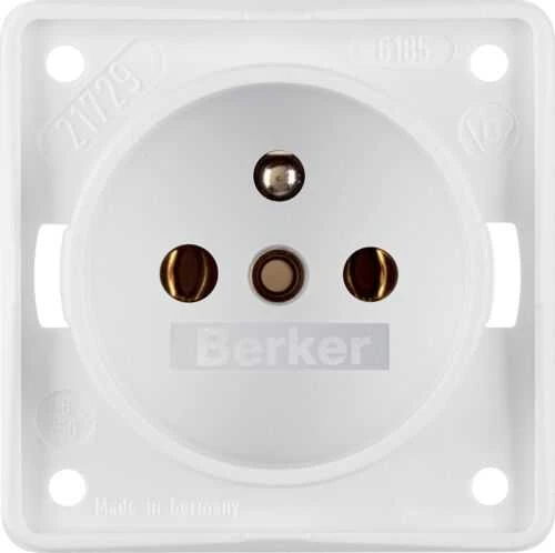 Berker Integro Flow viengubas lizdas su/be sniego baltumo matinės spalvos (0961852502)
