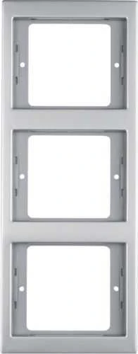 Hager Polo 13337004 Berker K.1/K.5 Trigubas vertikalus rėmas iš nerūdijančio plieno 13337004