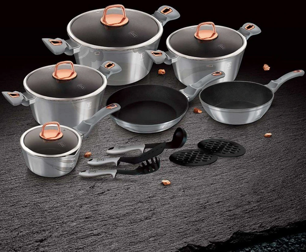 Berlinger Haus GRANITE PUODŲ RINKINYS BERLINGER HAUS BH-6022 MOONLIGHT
