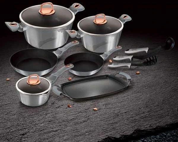 TITANO PUODAI 12 Vnt BERLINGER HAUS METALLIC MOONLIGHT BH-6021