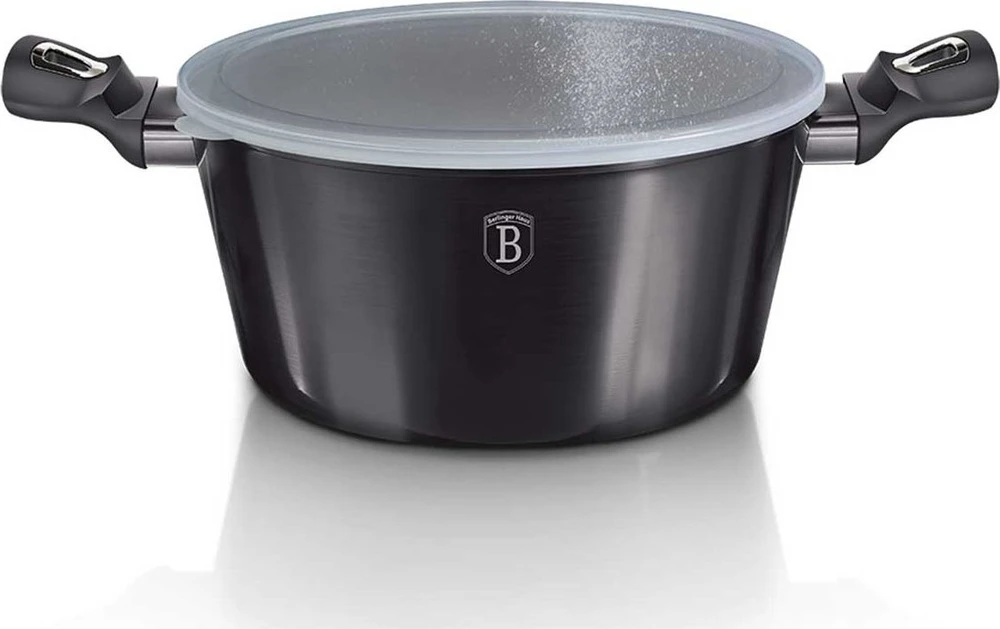DANGŲ PUODŲ RINKINYS GRANITAS 6 ELEMENTAI BERLINGER HAUS Carbon Pro BH-6905