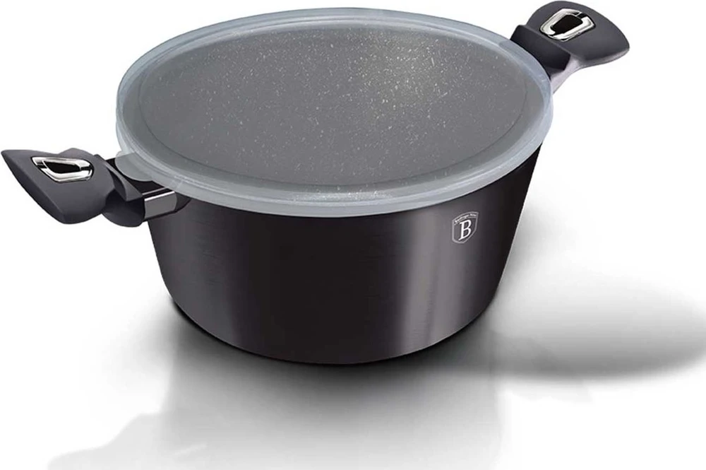 DANGŲ PUODŲ RINKINYS GRANITAS 6 ELEMENTAI BERLINGER HAUS Carbon Pro BH-6905