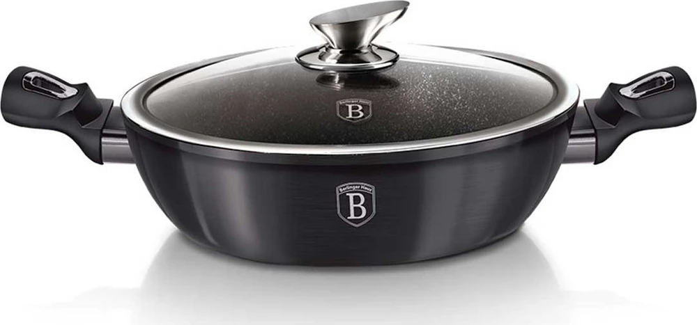 DANGŲ PUODŲ RINKINYS GRANITAS 6 ELEMENTAI BERLINGER HAUS Carbon Pro BH-6905