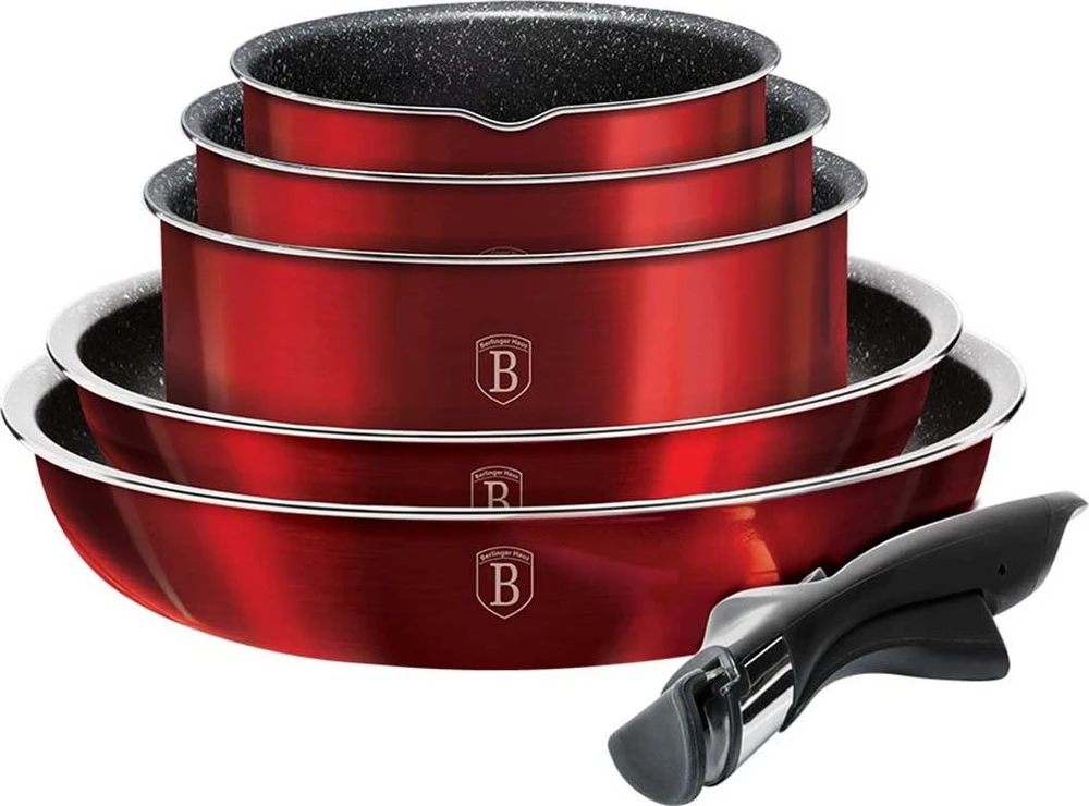 12 vnt. indų rinkinys, “Metallic Line” Burgundy Edition | Berlinger Haus BH-1674