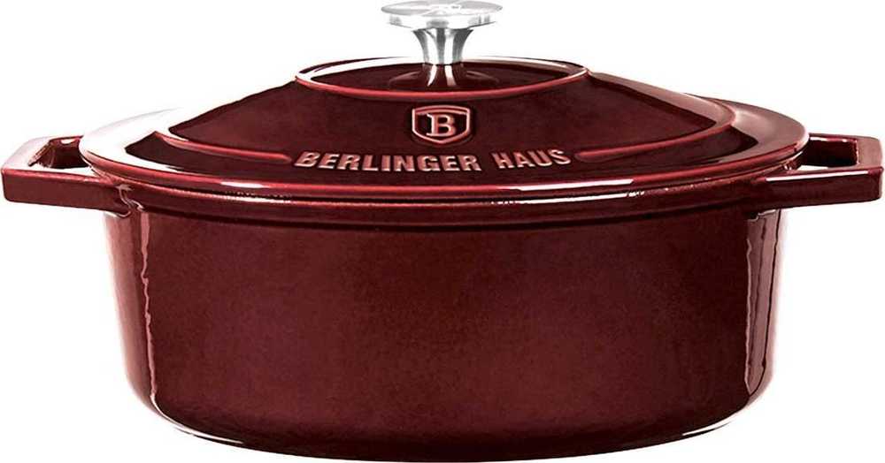 Berlinger Haus Ketaus puodas, 30x22x12cm, 4,65L | Metallic Line Burgundy Edition BH/6499