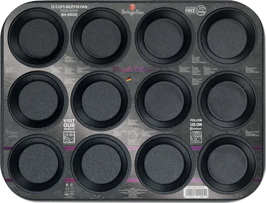 FORMA DO PIECZENIA MUFFINÓW X12 BERLINGER HAUS PURPLE ECLIPSE BH-6800