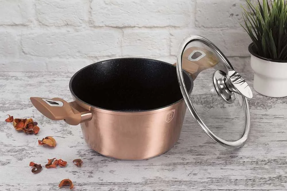 Berlinger Haus Puodų ir keptuvių komplektas, 13 dalių, Berlingerhaus Metallic Line Rose Gold | BH-7058