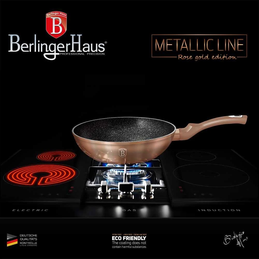 Berlinger Haus Puodų ir keptuvių komplektas, 13 dalių, Berlingerhaus Metallic Line Rose Gold | BH-7058