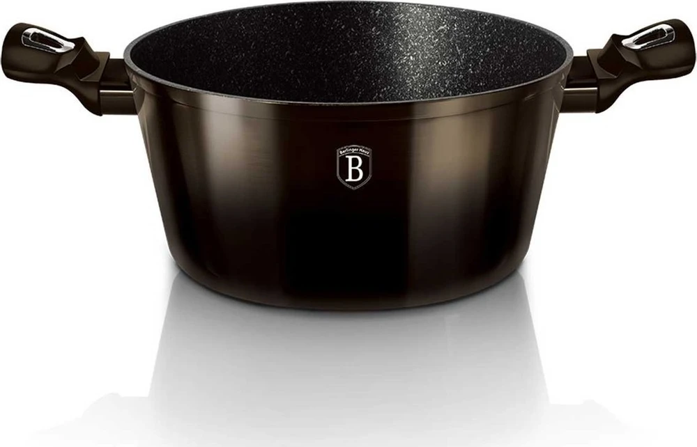 Berlinger Haus granitinis puodas bh-6606, shiny juodas, 28 cm
