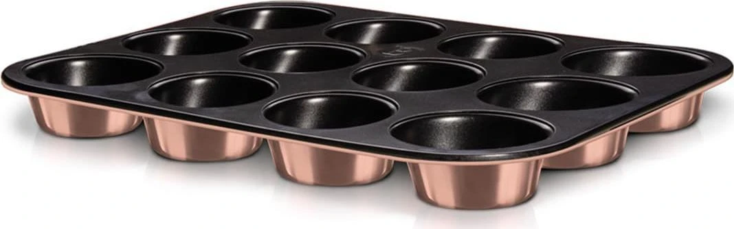 MIFFINŲ KEPIMO FORMA x12 BERLINGER HAUS METALLIC ROSE GOLD BH-6473