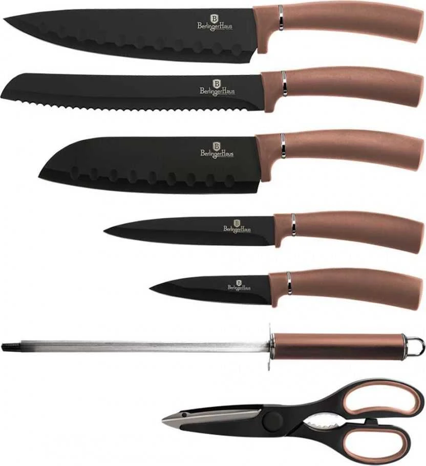 PEILIŲ RINKINYS STOVĖJE 7 ELEMENTAI BERLINGER HAUS ROSE GOLD BH-2583