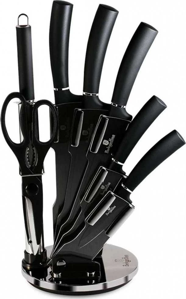 PEILIŲ RINKINYS STOVĖJE 8 VNT. BERLINGER HAUS METALLIC LINE Carbon Pro BH-2685
