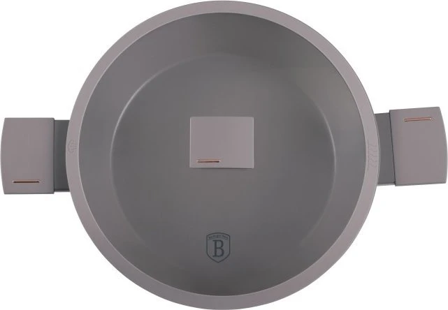 Berlinger Haus PLOKŠČIAS TITANINIS PUODAS SU DANGIU 30cm BERLINGER HAUS BH-8099 TAUPE