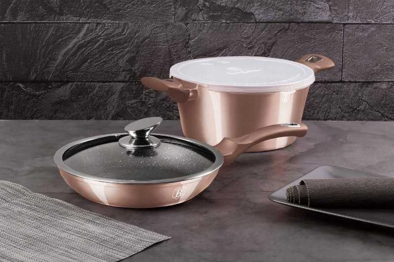 Berlinger Haus Puodas ir keptuvė BERLINGER HAUS BH-6200 ROSE GOLD