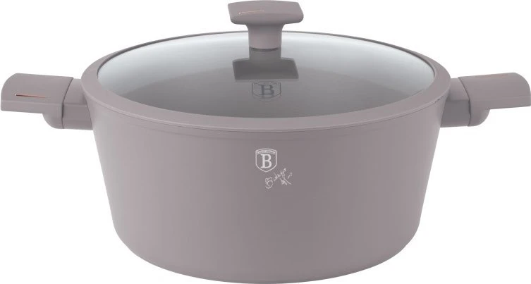 Berlinger Haus Puodas TYTANOWY Z POKRYWĄ 30cm BERLINGER HAUS BH-8103 TAUPE