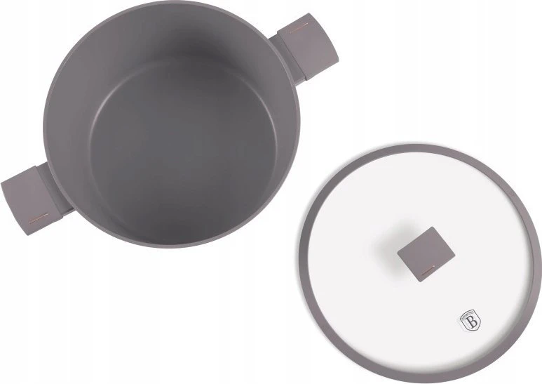 Berlinger Haus Puodas TYTANOWY Z POKRYWĄ 30cm BERLINGER HAUS BH-8103 TAUPE