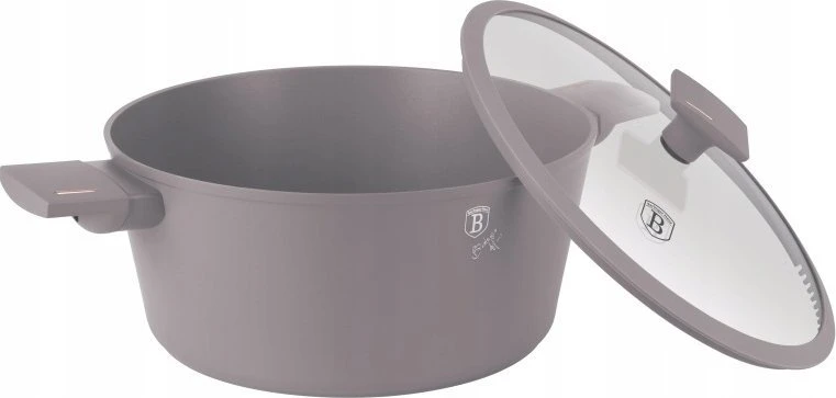 Berlinger Haus Puodas TYTANOWY Z POKRYWĄ 30cm BERLINGER HAUS BH-8103 TAUPE