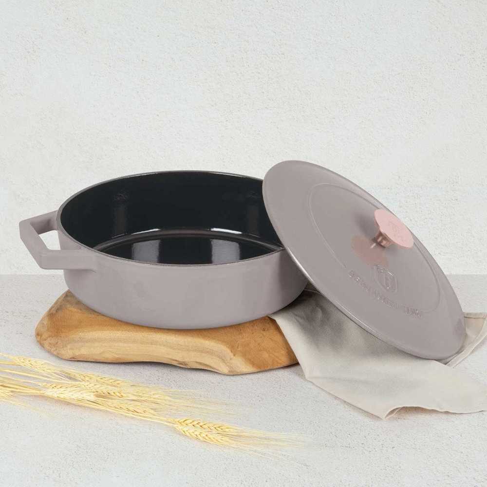 Berlinger Haus Ketaus puodas su dangčiu 26 cm Taupe Collection BH 6527