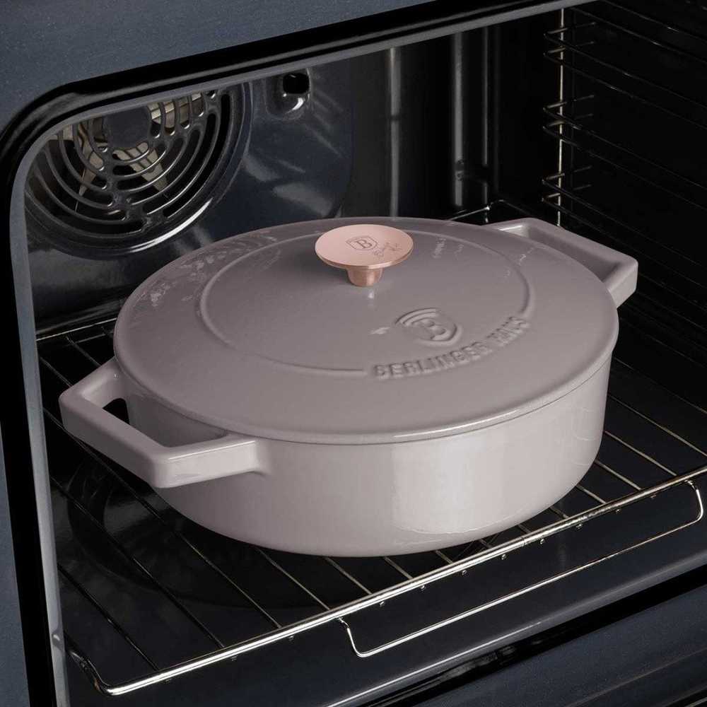 Berlinger Haus Ketaus puodas su dangčiu 26 cm Taupe Collection BH 6527