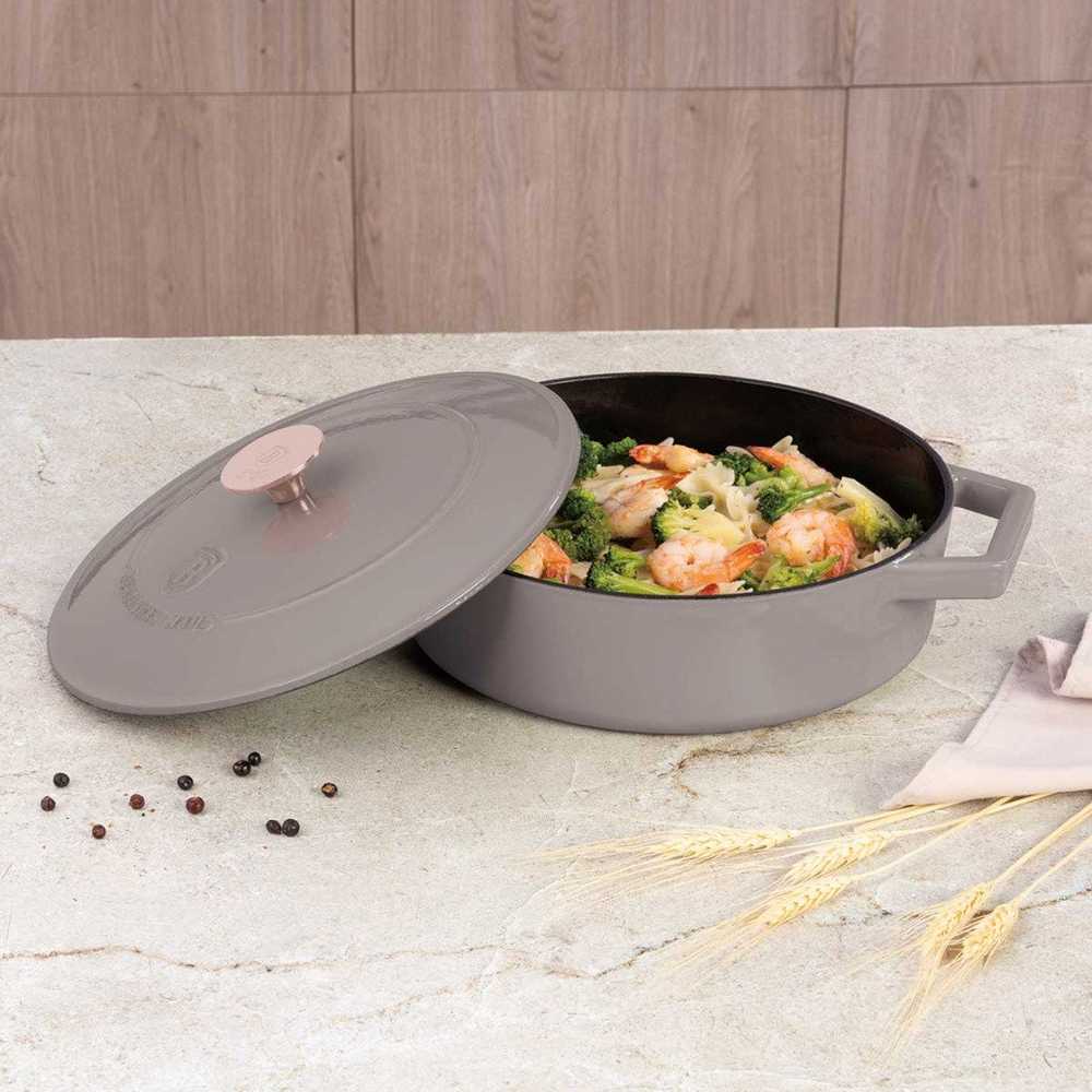 Berlinger Haus Ketaus puodas su dangčiu 26 cm Taupe Collection BH 6527